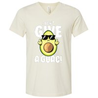 I Dont Give A Guac Love Avocado Guacamole Funny Vegan V-Neck T-Shirt