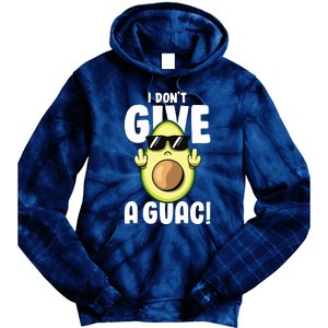 I Dont Give A Guac Love Avocado Guacamole Funny Vegan Tie Dye Hoodie