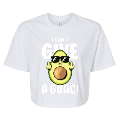 I Dont Give A Guac Love Avocado Guacamole Funny Vegan Bella+Canvas Jersey Crop Tee