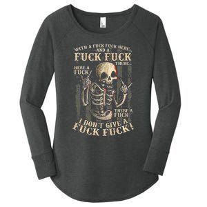 I Don't Give A Fuck Fuck  Women's Perfect Tri Tunic Long Sleeve Shirt