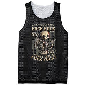 I Don't Give A Fuck Fuck  Mesh Reversible Basketball Jersey Tank