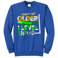 I Dont Get Older I Level Up Gamer Video Games Funny Gaming Gift Tall Sweatshirt