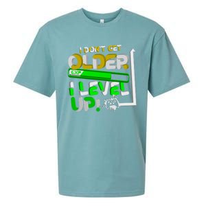 I Dont Get Older I Level Up Gamer Video Games Funny Gaming Gift Sueded Cloud Jersey T-Shirt