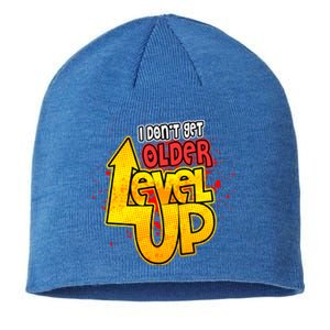 I Dont Get Older I Level Up Gaming Gift Sustainable Beanie