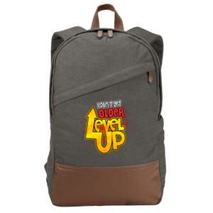 I Dont Get Older I Level Up Gaming Gift Cotton Canvas Backpack