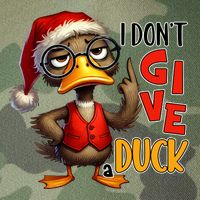 I Dont Give A Duck Funny Sarcastic Grumpy Duck Christmas Legacy Tie Dye Trucker Hat