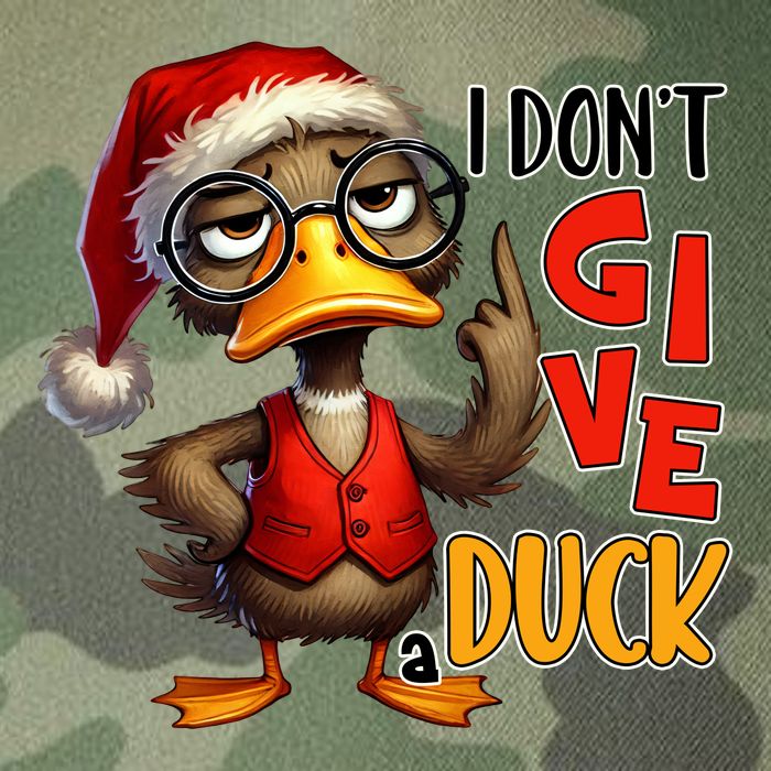 I Dont Give A Duck Funny Sarcastic Grumpy Duck Christmas Legacy Tie Dye Trucker Hat