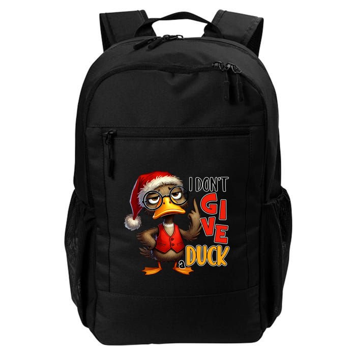 I Dont Give A Duck Funny Sarcastic Grumpy Duck Christmas Backpack