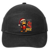I Dont Give A Duck Funny Sarcastic Grumpy Duck Christmas 7-Panel Snapback Hat