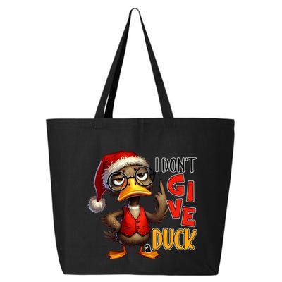 I Dont Give A Duck Funny Sarcastic Grumpy Duck Christmas 25L Jumbo Tote