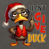 I Dont Give A Duck Funny Sarcastic Grumpy Duck Christmas Cotton Canvas Backpack