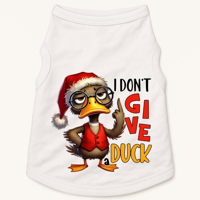 I Dont Give A Duck Funny Sarcastic Grumpy Duck Christmas Doggie Tank