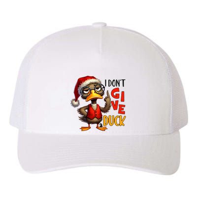 I Dont Give A Duck Funny Sarcastic Grumpy Duck Christmas Yupoong Adult 5-Panel Trucker Hat