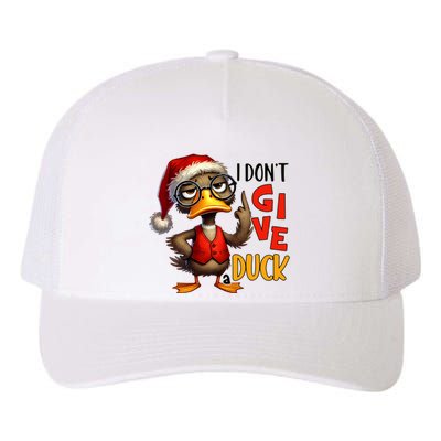 I Dont Give A Duck Funny Sarcastic Grumpy Duck Christmas Yupoong Adult 5-Panel Trucker Hat