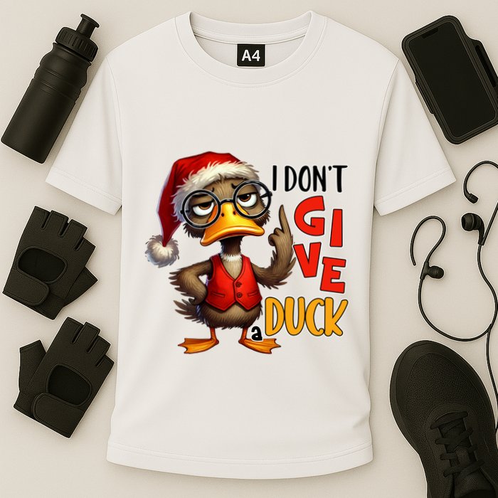 I Dont Give A Duck Funny Sarcastic Grumpy Duck Christmas Performance Shirt