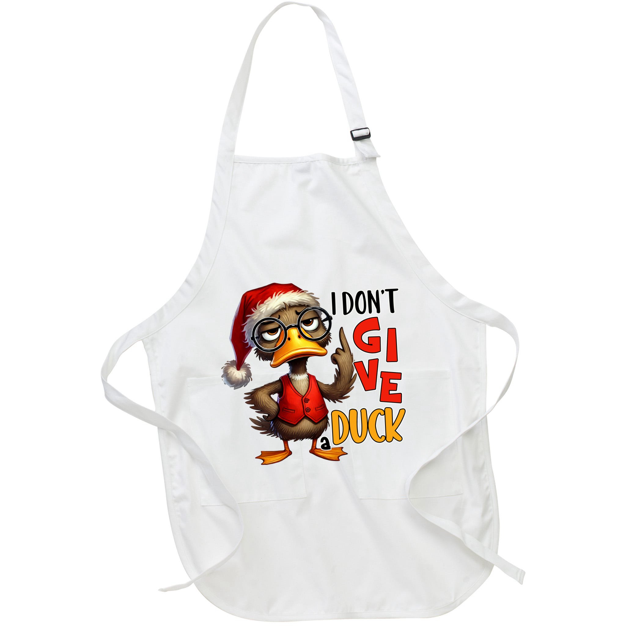 I Dont Give A Duck Funny Sarcastic Grumpy Duck Christmas Apron