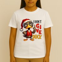 I Dont Give A Duck Funny Sarcastic Grumpy Duck Christmas T-Shirt