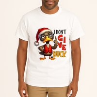 I Dont Give A Duck Funny Sarcastic Grumpy Duck Christmas Tall T-Shirt