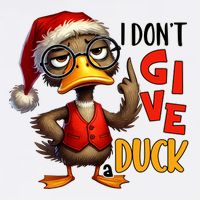I Dont Give A Duck Funny Sarcastic Grumpy Duck Christmas Tall T-Shirt