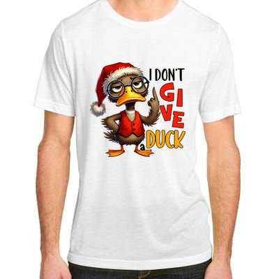 I Dont Give A Duck Funny Sarcastic Grumpy Duck Christmas Adult ChromaSoft Performance T-Shirt