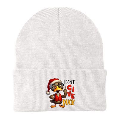 I Dont Give A Duck Funny Sarcastic Grumpy Duck Christmas Beanie