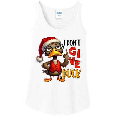 I Dont Give A Duck Funny Sarcastic Grumpy Duck Christmas Ladies Essential Tank