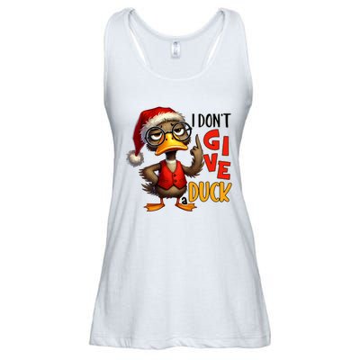 I Dont Give A Duck Funny Sarcastic Grumpy Duck Christmas Ladies Essential Flowy Tank