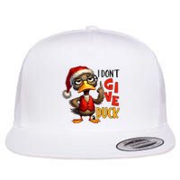 I Dont Give A Duck Funny Sarcastic Grumpy Duck Christmas Flatbill Hat