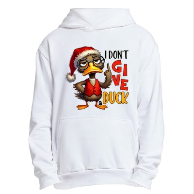 I Dont Give A Duck Funny Sarcastic Grumpy Duck Christmas Urban Pullover Hoodie