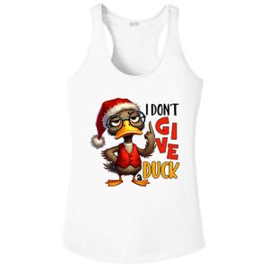 I Dont Give A Duck Funny Sarcastic Grumpy Duck Christmas Ladies PosiCharge Competitor Racerback Tank