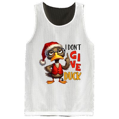 I Dont Give A Duck Funny Sarcastic Grumpy Duck Christmas Mesh Reversible Basketball Jersey Tank