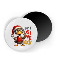 I Dont Give A Duck Funny Sarcastic Grumpy Duck Christmas Magnet