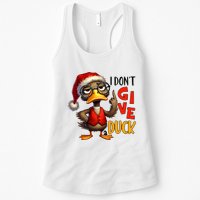 I Dont Give A Duck Funny Sarcastic Grumpy Duck Christmas Womens Tank Top