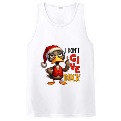I Dont Give A Duck Funny Sarcastic Grumpy Duck Christmas PosiCharge Competitor Tank