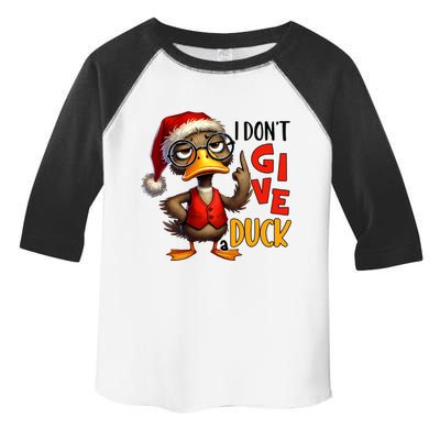 I Dont Give A Duck Funny Sarcastic Grumpy Duck Christmas Toddler Fine Jersey T-Shirt
