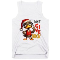 I Dont Give A Duck Funny Sarcastic Grumpy Duck Christmas Tank Top