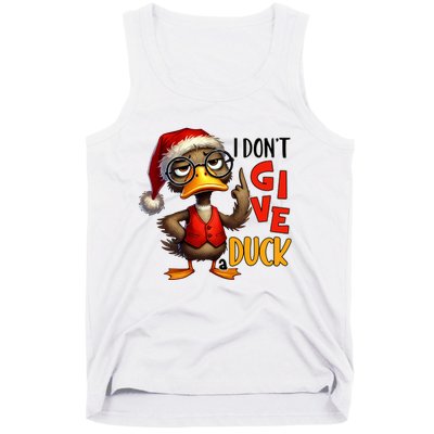 I Dont Give A Duck Funny Sarcastic Grumpy Duck Christmas Tank Top