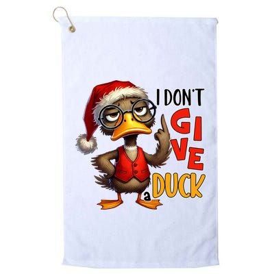 I Dont Give A Duck Funny Sarcastic Grumpy Duck Christmas Golf Towel