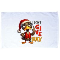 I Dont Give A Duck Funny Sarcastic Grumpy Duck Christmas Microfiber Hand Towel