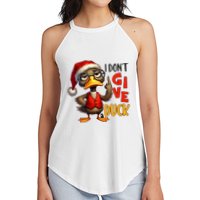 I Dont Give A Duck Funny Sarcastic Grumpy Duck Christmas Women's Perfect Tri Rocker Tank