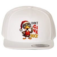 I Dont Give A Duck Funny Sarcastic Grumpy Duck Christmas Wool Snapback Cap