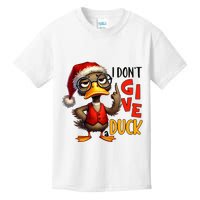 I Dont Give A Duck Funny Sarcastic Grumpy Duck Christmas Kids T-Shirt