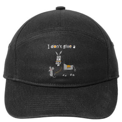 I DonT Give A Rats Ass Mouse Walking Donkey 7-Panel Snapback Hat