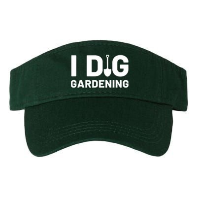 I Dig Gardening Funny Gardener Saying Flower Garden Valucap Bio-Washed Visor