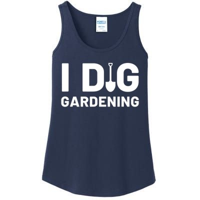 I Dig Gardening Funny Gardener Saying Flower Garden Ladies Essential Tank