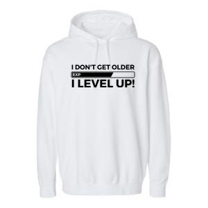 I Dont Get Older I Level Up Gift Funny Birthday Garment-Dyed Fleece Hoodie