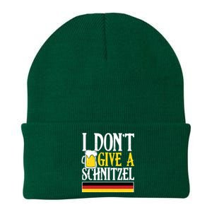 I Dont Give A Schnitzel German Beer Wurst Funny Oktoberfest Knit Cap Winter Beanie