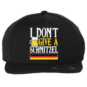 I Dont Give A Schnitzel German Beer Wurst Funny Oktoberfest Wool Snapback Cap