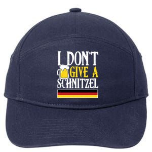 I Dont Give A Schnitzel German Beer Wurst Funny Oktoberfest 7-Panel Snapback Hat