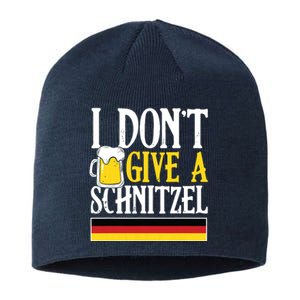 I Dont Give A Schnitzel German Beer Wurst Funny Oktoberfest Sustainable Beanie